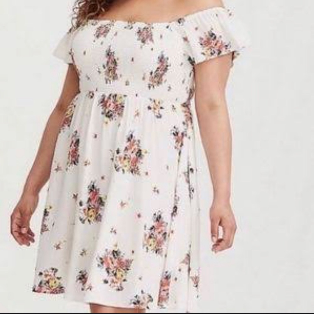 torrid white floral dress